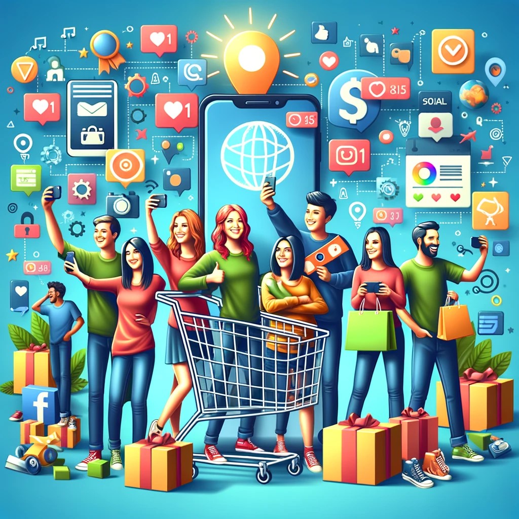 A conceptual image representing user-generated content in ecommerce