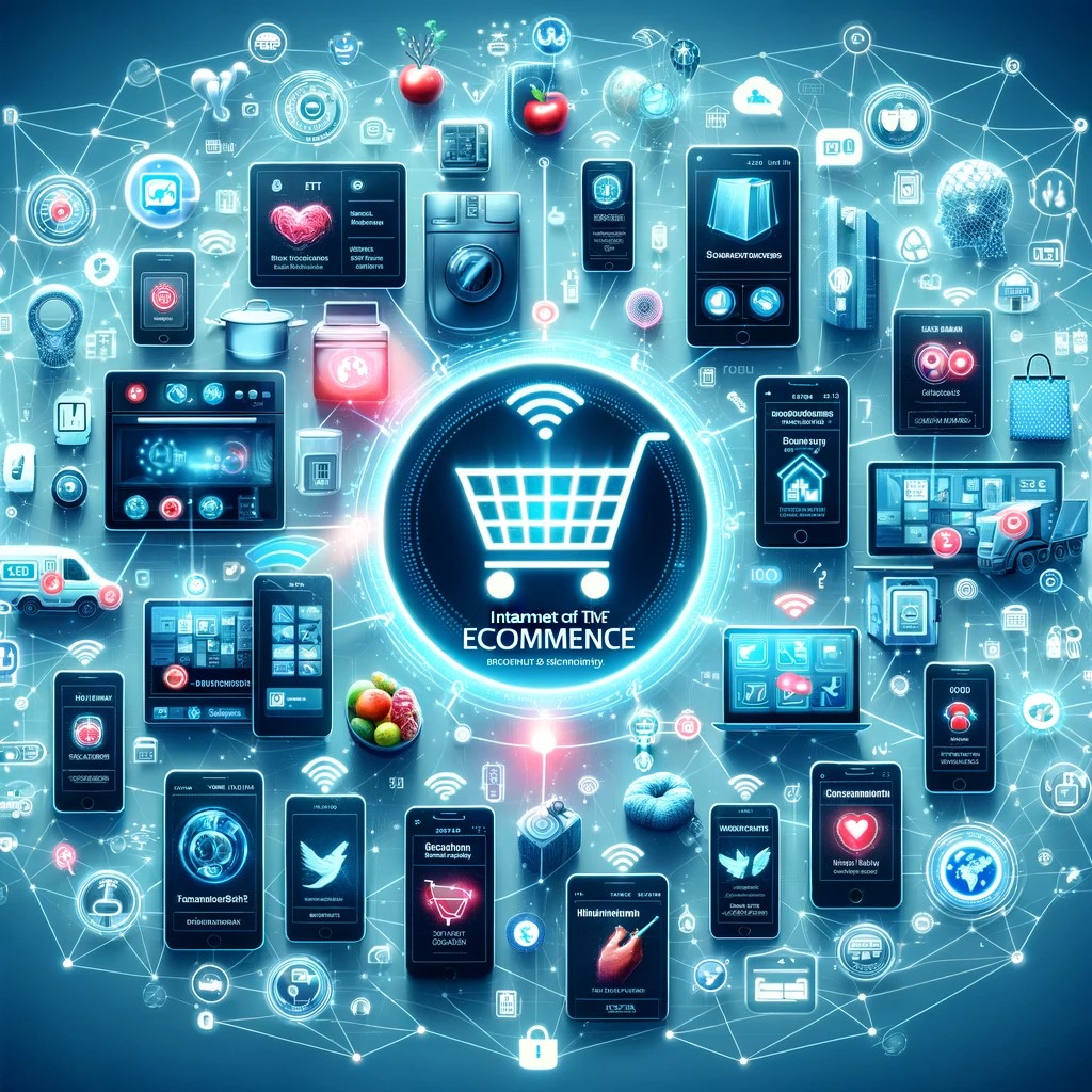 An engaging visualization of the Internet of Things (IoT) enhancing the ecommerce experience.