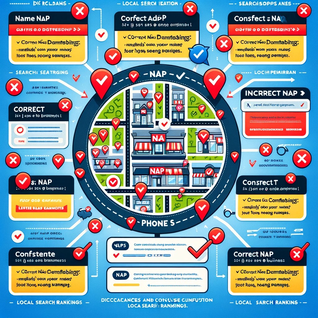 An infographic highlighting the importance of consistent NAP