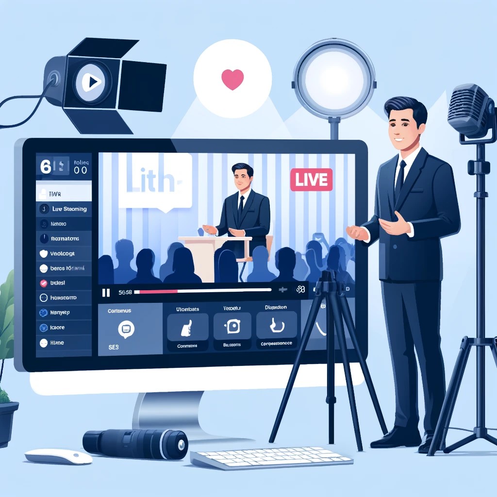 Live streaming setup for video marketing