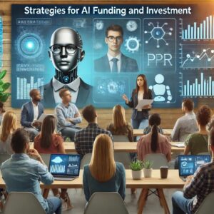 A live webinar featuring AI and PR professionals discussing strategies for AI funding and investkment