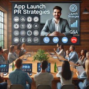 An image of a live webinar session about app launch PR strategies