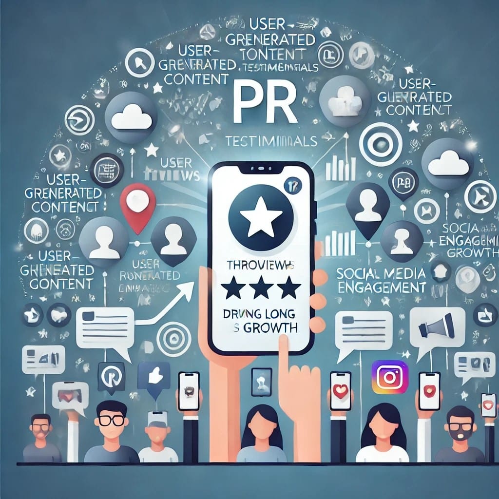 An image representing app growth through user-generated content and testimonials