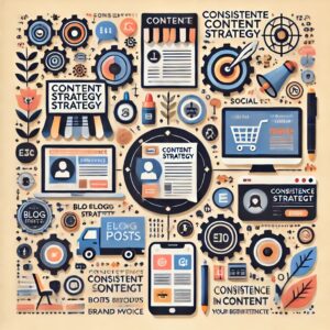 An image representing consistent content strategy for ecommerce