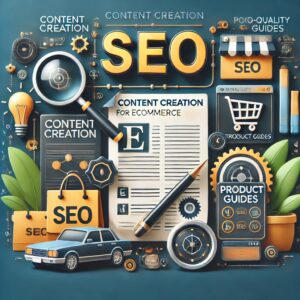 An image representing content creation for ecommerce SEO - The SEO Factor: Why Ecommerce Brands Struggle to Gain Organic Visibility