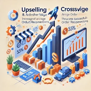 An image representing the impact of upselling and cross-selling on ecommerce revenue